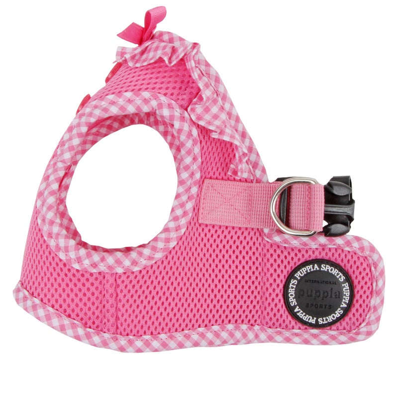 Puppia Vivien Vest Dog Harness Step-in All Season Mesh Cute No Pull No Choke Walking Training for Small Dog, Pink, Medium - Image 1