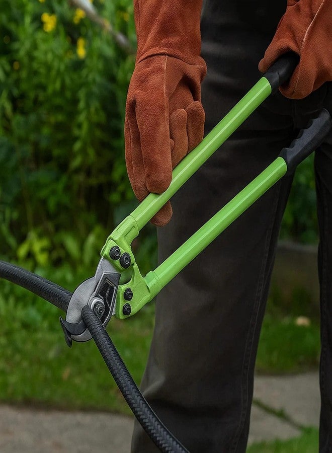 Wulf 32 Inch Heavy Duty Cable Cutter | Chrome Alloy Steel Jaws with Compound Cutting Action | Long Bolt Cutter for Chain, Wire Mesh, Steel Rods & Cables | Soft Rubber Grip Handle | Professional Tool - Image 2