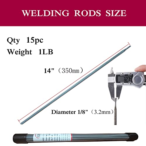 GEOYLE E4303 Welding Rods 1/8"x14",15 Sticks Arc Welding Iron Electrodes, J422 Carbon Steel Welding Mild Steel for Industry/Household Repairs 1LB - Image 5