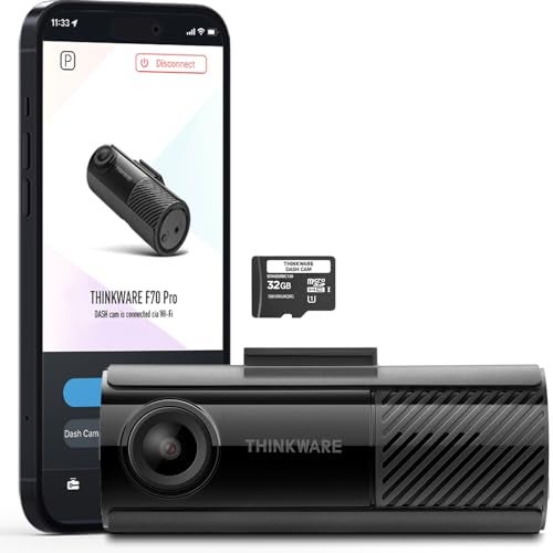 THINKWARE F70 PRO Dash Cam, 1080P Full HD WiFi Dashcam for Car Camera, Compact Design, Super Night Vision, G-Sensor, Smart Parking Mode, Safety Camera Alert, Integrated Thermal Protection - Image 1