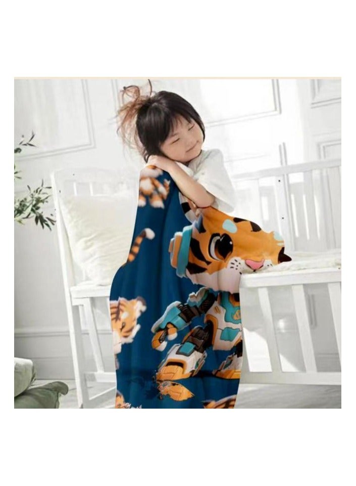general Children's or student cartoon flannel thin blanket (warm and comfortable, suitable for sleep, games) 100cm*150cm - 669 - Image 1