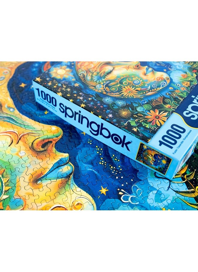 سبرينغبوك لغز القمر الأزرق لـ Springbok المكون من 1000 قطعة للبالغين من تصميم الفنانة Claudia McKinney هو صورة ممتعة وحيوية لتحديك  - Image 5