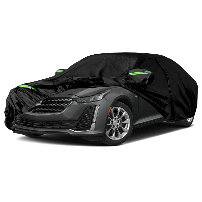 SPORTULI Waterproof Car Covers Replace for 20192025 Cadillac CT5 6 Layers All Weather Car Cover with Zipper Door  Windproof Bands for Snow Rain Dust Hail Protection CT5