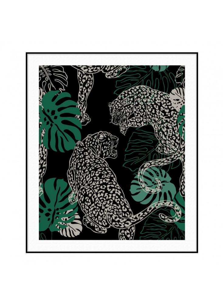 ليلت للأثاث ديكور جداري مستطيل - 70x60 سم - إطار خشب 