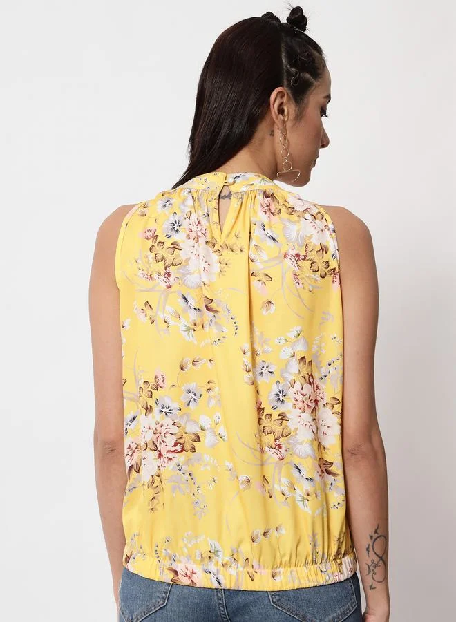 Kotty Floral Print Halter Neck Top by Styli