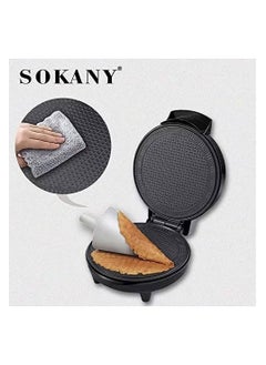 sokany Sokany SK-08040 Electric Ice Cream Cone Maker Machine, 750W, Non-Stick Plates, Adjustable Temperature Control, Cone Roller Included, for Homemade Waffle Cones, Easy to Clean, Compact Design  - Image 4