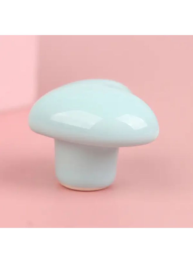 Light Blue Green Ceramic Heart Shaped Single Hole Drawer Knob For Wardrobe Cabinet Door - Image 3