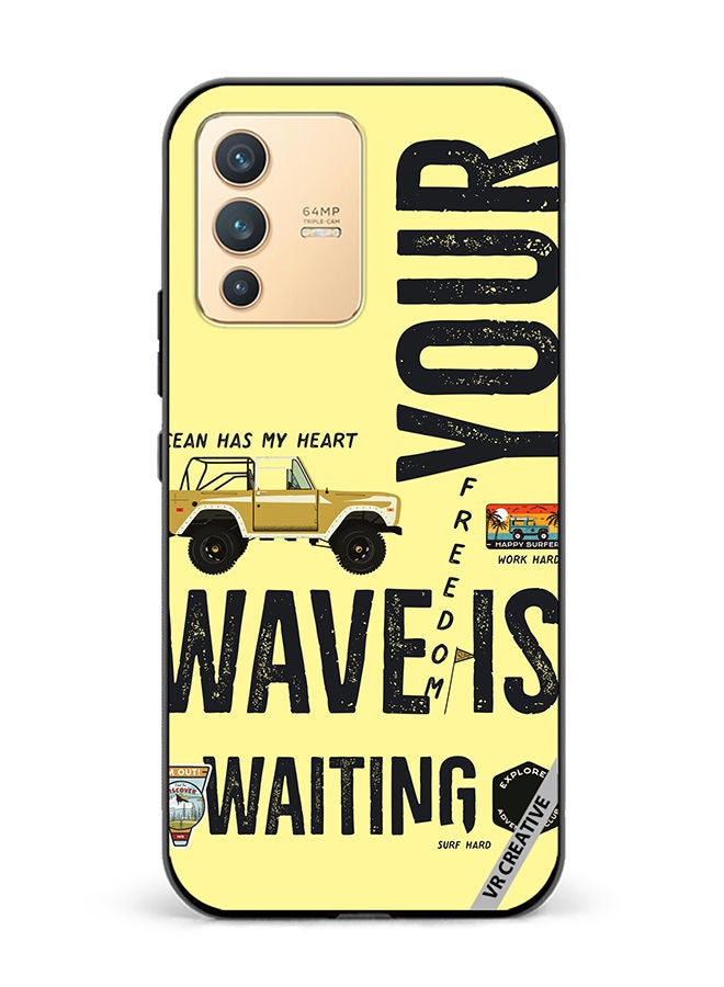 VR CREATIVE Protective Case Cover For Vivo V23 5G Your Wave Is Waiting Design Multicolour - Image 1