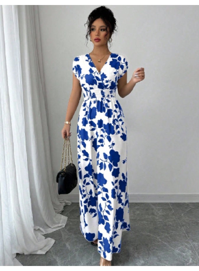 SHEIN  Elegant Floral Print Dress For Commute - Image 4