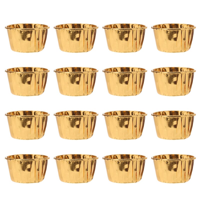 Heat Resistant Baking Cups Gold Foil Edge Muffin Liners 50pcs High Temperature - Image 2