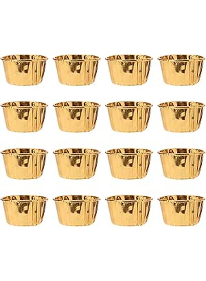 Heat Resistant Baking Cups Gold Foil Edge Muffin Liners 50pcs High Temperature - Image 1
