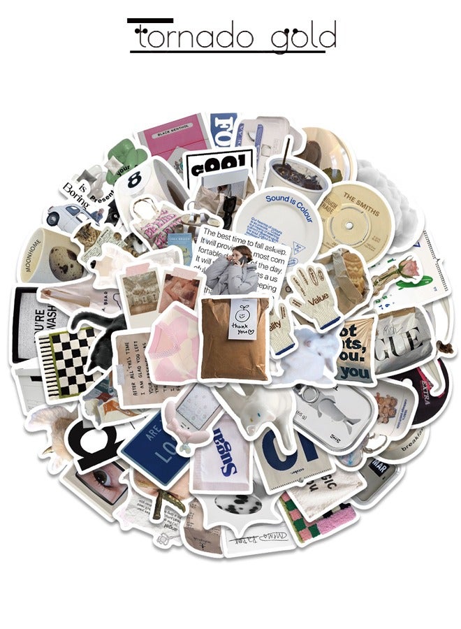 تورنيدو جولد 57 قطعة من الملصقات الفنية الكورية، ملصقات مقاومة للماء على شكل كوب ماء لأجهزة الكمبيوتر المحمول والآيباد وحافظة الهاتف وملصقات جرافيتي - Image 2