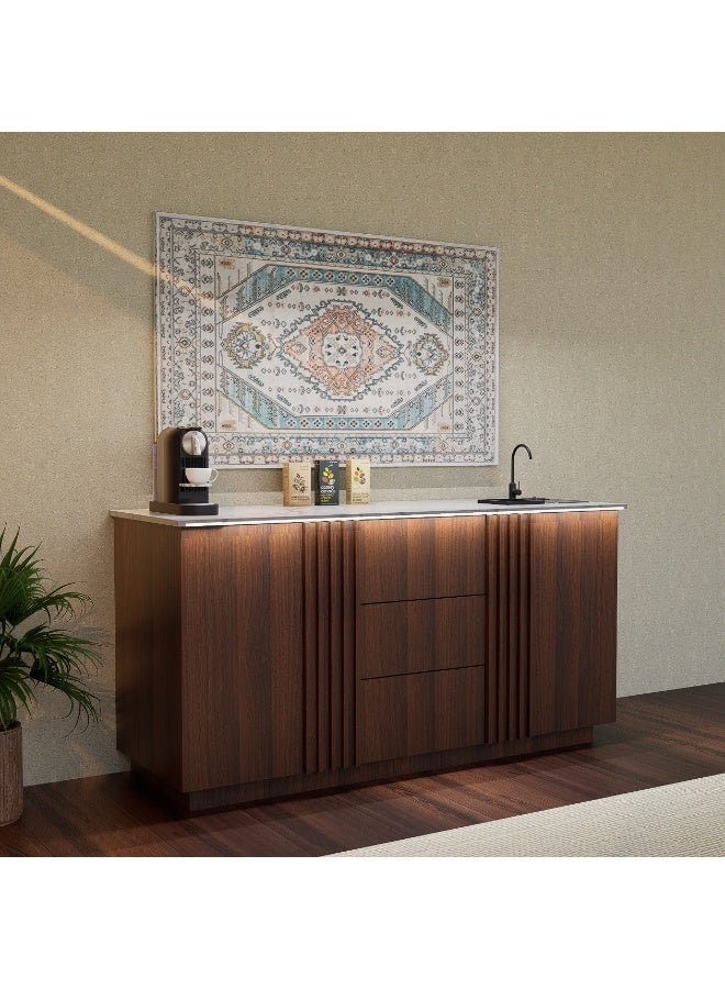 كوفي وورلد ركن القهوة بكج شامل الاضاءة المخفية والرينزر والسلة والحنفية - Image 2