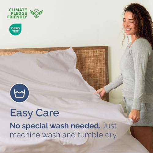 CGK Unlimited Twin XL Size Flat Sheet - Hotel Quality Top Flat Bed Sheet Only - Ultra-Soft, Comfy, Breathable & Cooling - Fade & Wrinkle Free - Easy-Care, Stain & Shrink Resistant Bedding - Oeko-Tex - Light Grey - Image 5