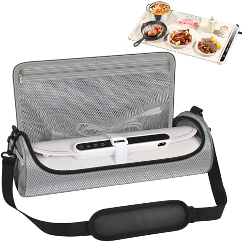 Peciue Food Warming Mat Bag Universal Roll Up Hot Plates Heating Pad Storage Holder for KPPTYUM for itrusou for LNNIW for Relixcozy More Electric Warmer Tray Ideal for Parties Buffet TravelCase Only - Image 1