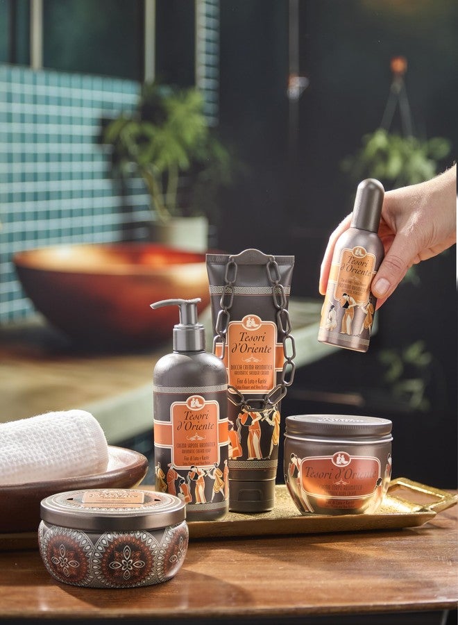 Tesori d'Oriente تيسوري دورينتي: "زهرة اللوتس وحليب الأكاسيا" صابون كريمي، مع غطاء قياس 10.14 أونصة سائلة (300 مل) عبوات [استيراد إيطالي] - Image 2