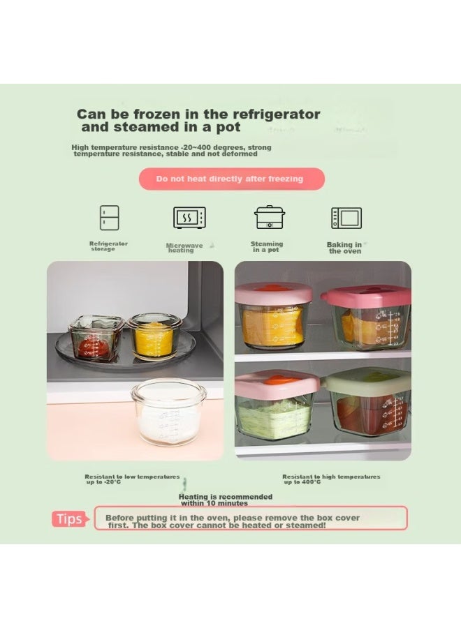 Licheers Baby Food Bowl, Glass, Steaming And Cooking, Baby Steamed Egg Bowl, Household Food Container, Graduated Storage Container, Tool - Image 4
