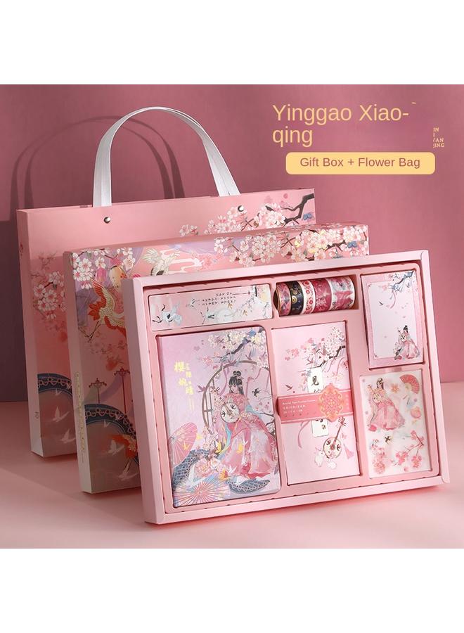 Bluejw DHZ Chinese Style Hand Book Gift Box High Color Value Antique Hand Book Tool Suit Cute Girl Heart Notes - Image 1