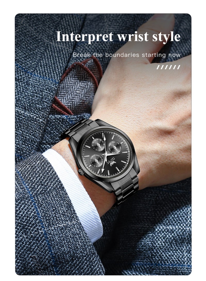 OPK Watch for Men Stainless Steel Waterproof Luminous Date Analog Quartz Wrist Watch Business Fashion Casual Men Watches - Image 5