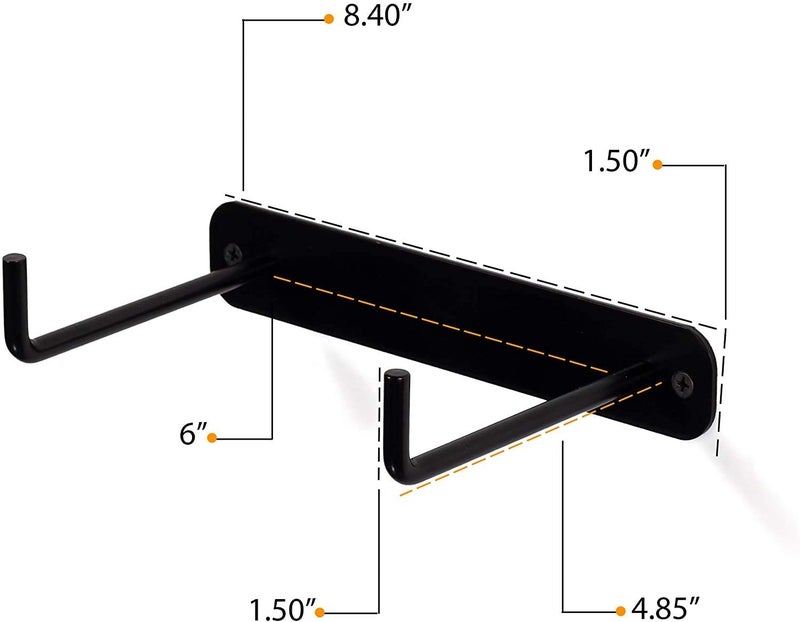 Indian Decor 50900 Double Toilet Paper Holder Shelf Bathroom Accessories Wall Mounted Double Toilet Paper Roll Holder Iron Black  - Image 5