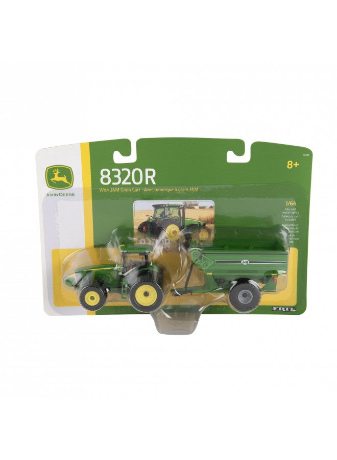 John Deere ERTL Big Farm John Deere Tractor Toy with J&M Grain Cart - 1:64 Scale - Farm and Construction Toys - Authentic Die-Cast John Deere Tractor Toys - 8 Years and Up,Green - Image 4