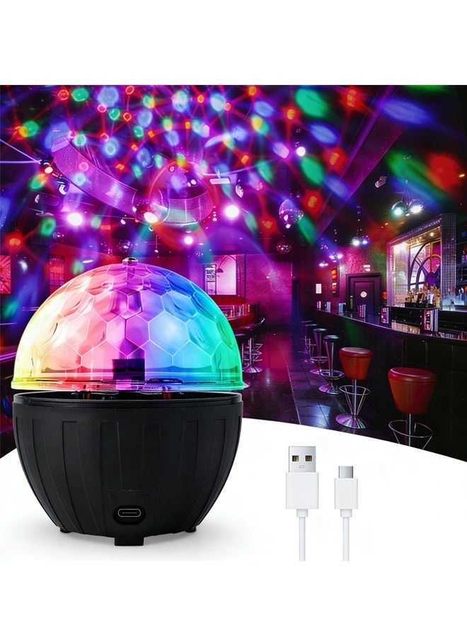 هومستر ديسكو كرة دي جي ستروب ضوء مع ألوان RGB ، ضوء الحفلة المسرح السحري كبير الحجم ، ديكورات هالوين بار نادي الزفاف المنزلي (3.8 '' حجم كبير) - Image 1