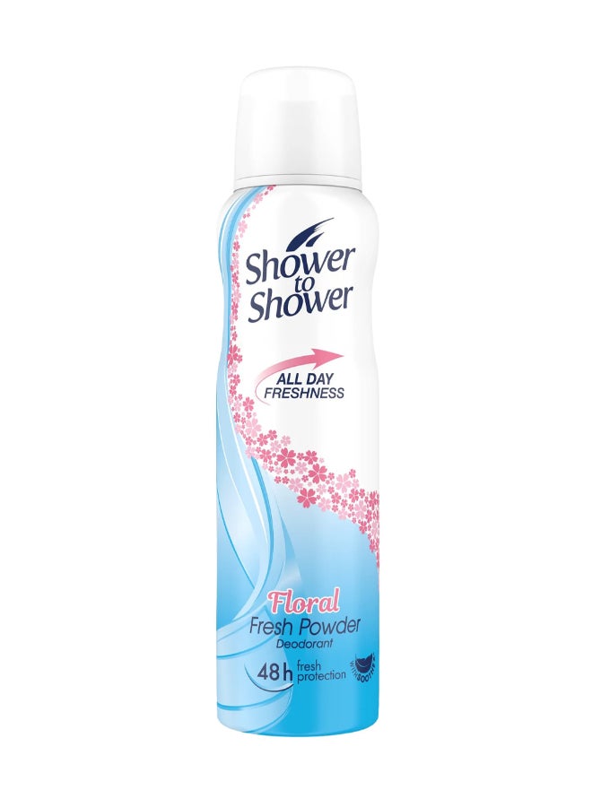 Shower To Shower Women’s Floral Fresh Powder Deodorant Spray 150ml