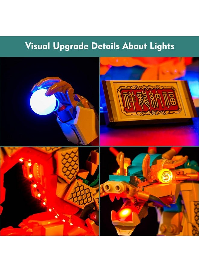 Vonado Led Light Kit Compatible With Lego Auspicious Dragon 80112, Diy Creative Lighting Set Accessories Compatible With Lego Dragon 2024 New Year 80112 Set (Lights Only, No Models)  - Image 2