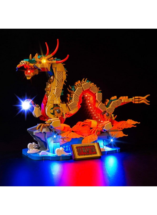 Vonado Led Light Kit Compatible With Lego Auspicious Dragon 80112, Diy Creative Lighting Set Accessories Compatible With Lego Dragon 2024 New Year 80112 Set (Lights Only, No Models)  - Image 1