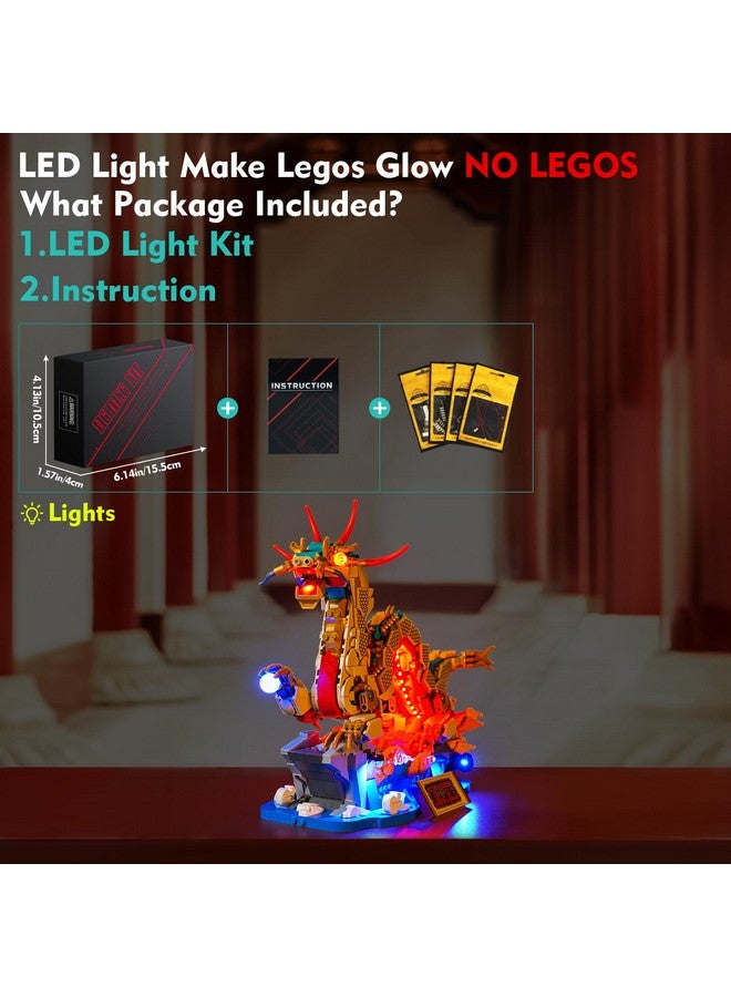 Vonado Led Light Kit Compatible With Lego Auspicious Dragon 80112, Diy Creative Lighting Set Accessories Compatible With Lego Dragon 2024 New Year 80112 Set (Lights Only, No Models)  - Image 4