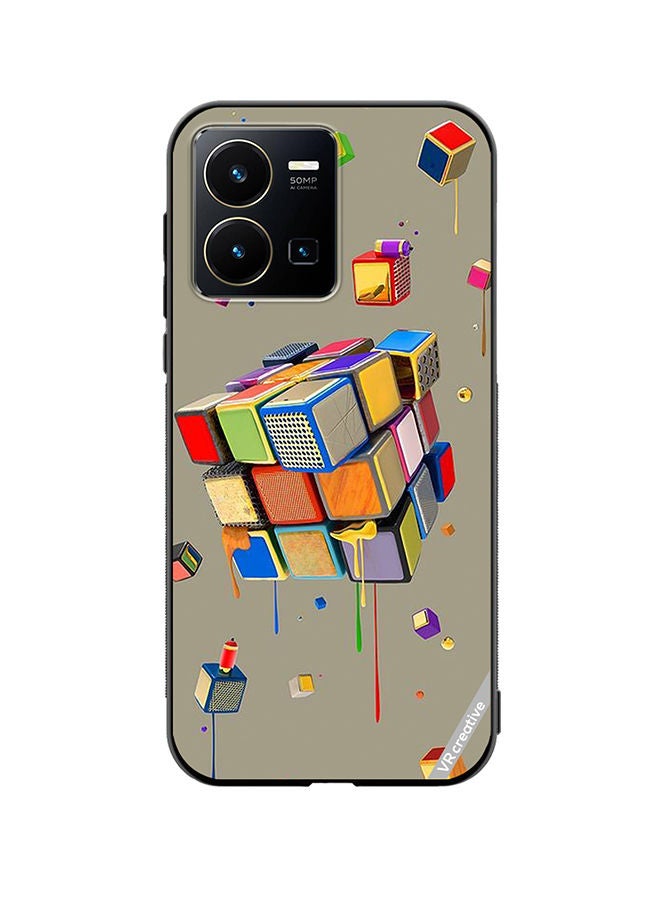 Protective Case Cover For Vivo Y35 Dice Design Multicolour