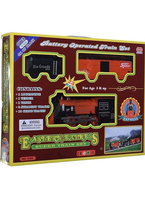 Toy Train with Multicolored Railway
