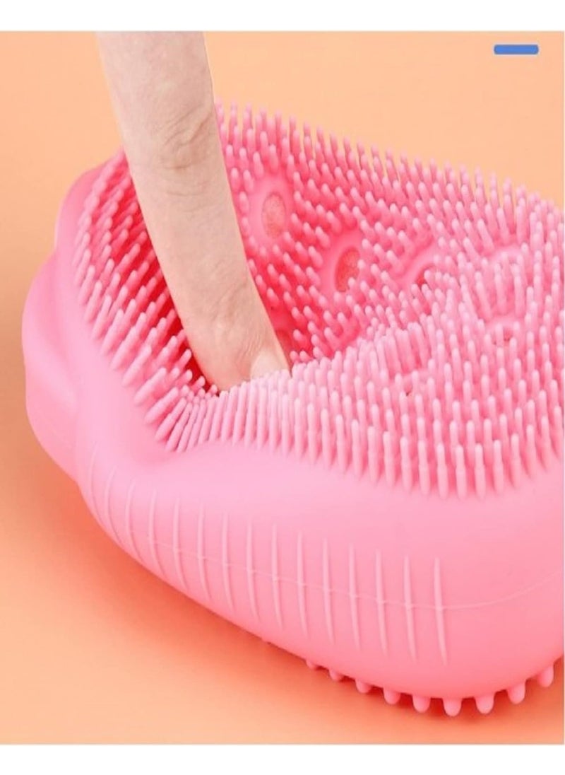 Elite AVM - Bathroom Bath Washcloth Silicone Sponge Chamber Body Scrub Soft Shower Washcloth Bath Scrub with Massage - Image 1