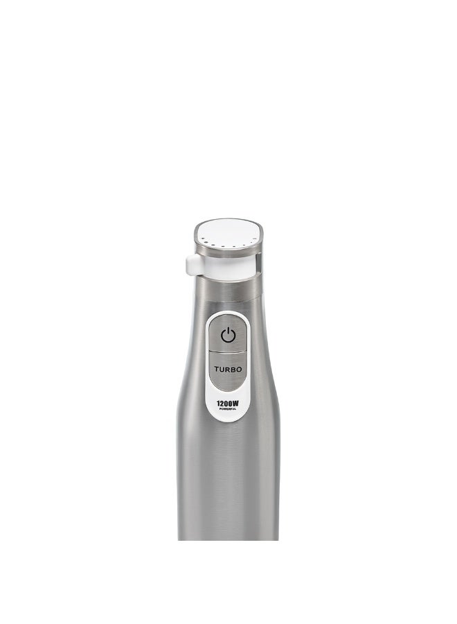 TANK Hand Blender with 600ml BPA Free Beaker, with 6 Speed Control + Turbo, 1200 Watts, White, CM-6004 - Image 5