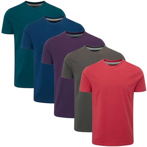 Charles Wilson Men's 5 Pack Midweight Crew Neck T-Shirt (M, Core Essentials U624) - Image 1