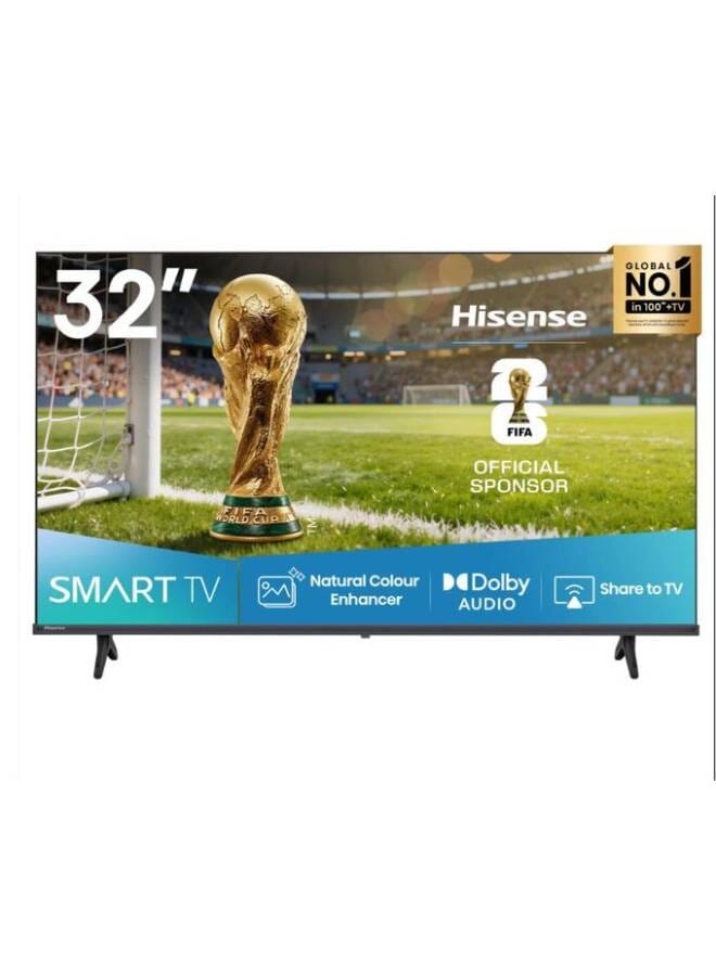 32-inch VIDAA Smart HD TV | Dolby Audio, DTS Virtual-X, HDMI, USB & Screen Mirroring, (Netflix/Youtube/Prime Video) 32A4Q Black