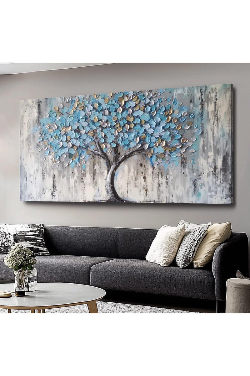 EMODA Abstract Tree Art Framed Canvas wall art (60x120 cm ) – Modern Botanical Painting for Home Decor - Image 1