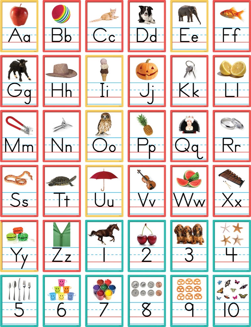Edupress Alphabet and Numbers Accents, Pack of 36 Multicolored 6" x 8" - Image 4