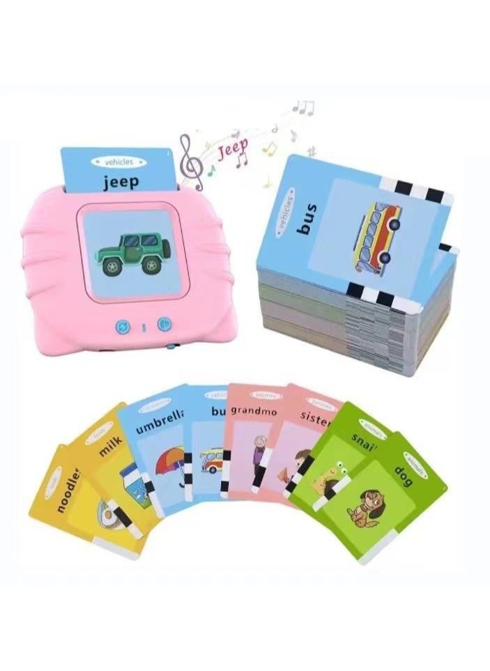 Talking Flash Cards Learning Toy for Toddlers – Educational Audible Flashcards with 224 Words in Arabic & English, Interactive Speech Therapy & Sight Words Learning for Kids  - Image 1