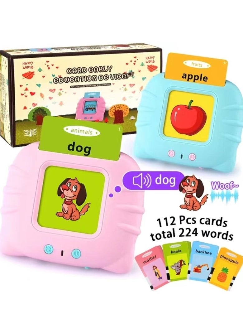 Talking Flash Cards Learning Toy for Toddlers – Educational Audible Flashcards with 224 Words in Arabic & English, Interactive Speech Therapy & Sight Words Learning for Kids  - Image 2