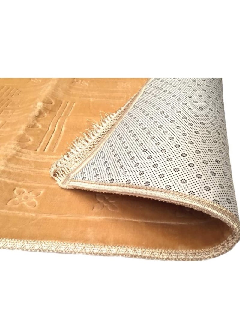 Extra Large Beige Islamic Prayer Mat Musalla  - Image 2