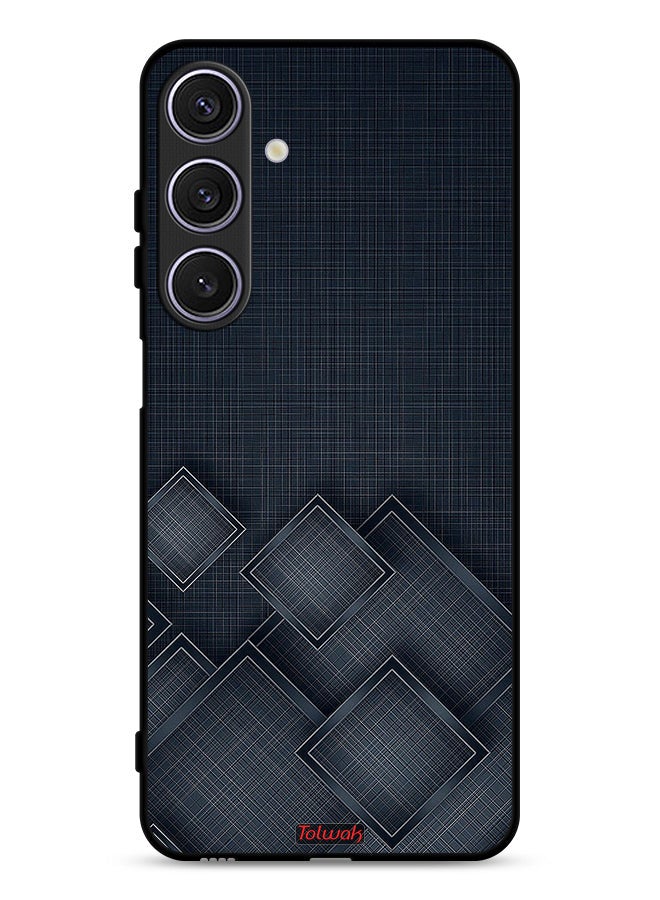 Tolwak غطاء حماية لجهاز سامسونج جالاكسي A26 بنمط مربعات على القماش - Image 1