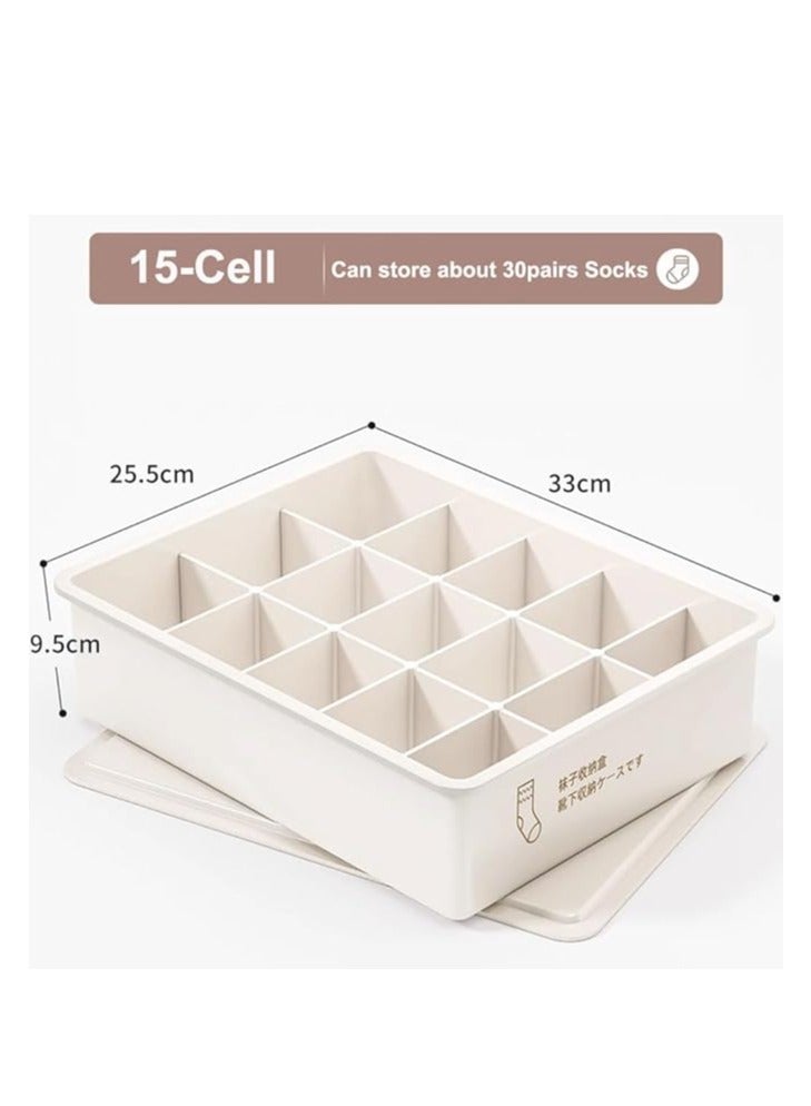 Underwear Storage Organizer Wardrobe Clothes Storage Box Plastic Drawer Organiser for Underwear Socks Bras Panties Scarf  - Image 2