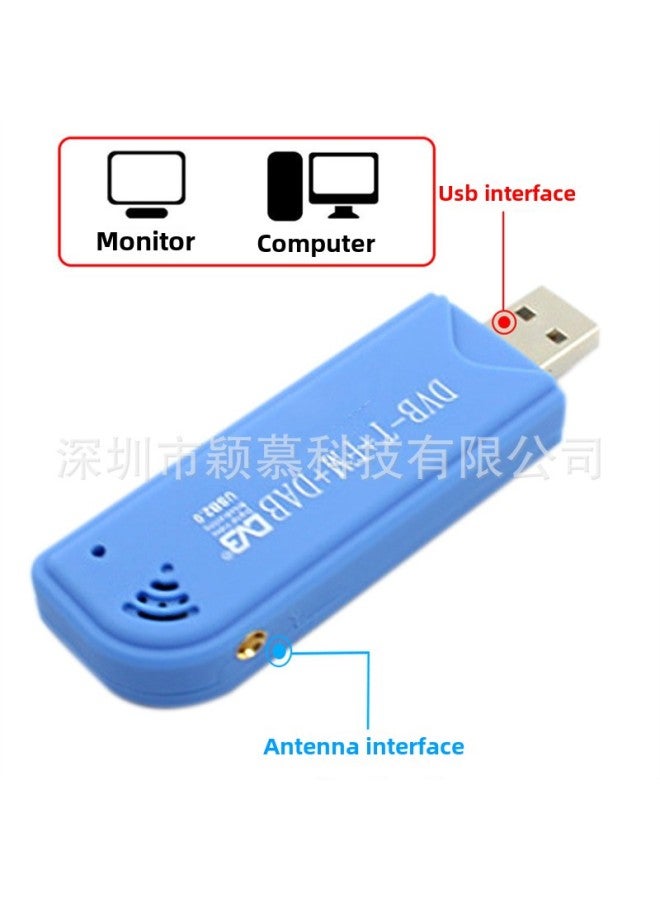 محول منسق موالف رقمي USB 2.0 DVB-T+DAB+FM+SDR - اللون: أزرق R828D - Image 3