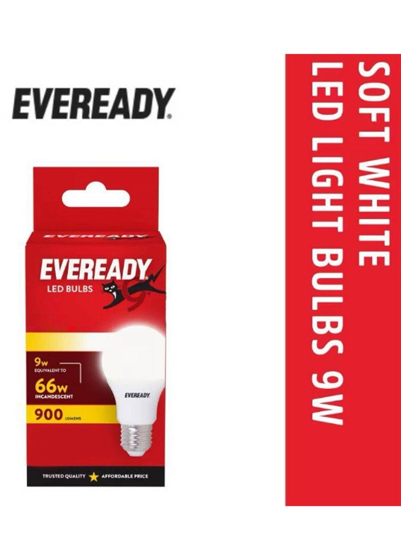 إفريدي مصباح LED A60 بقوة 9 واط وقاعدة E27، ضوء نهاري - مصباح LED موفر للطاقة بقوة 900 لومن، يعادل مصباحًا متوهجًا بقوة 66 واط، للاستخدام المنزلي والمكتبي - ضوء أصفر - Image 3