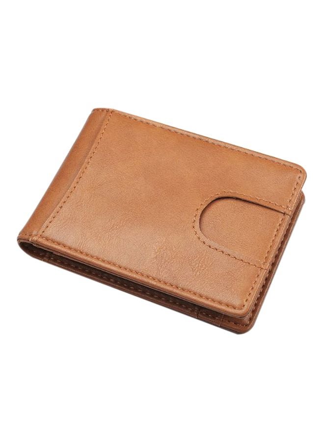Bi-Fold Leather Men's Wallet Brown