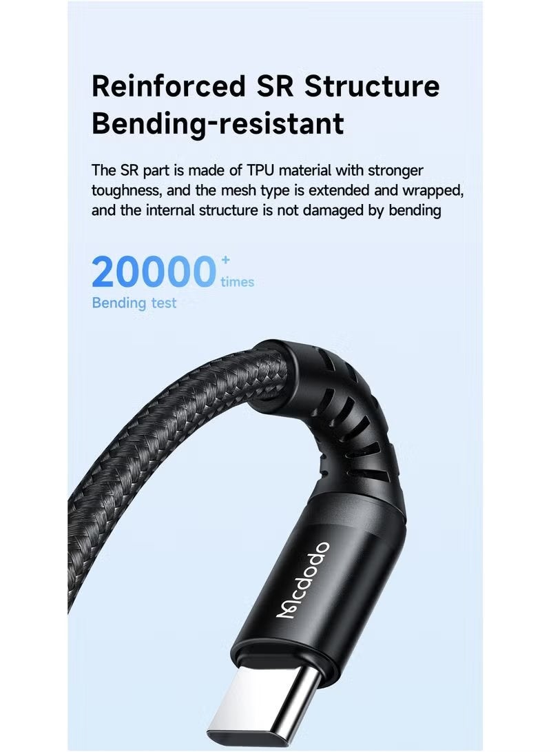 Mcdodo USB-C to USB-C 60W PD Fast Charging Cable | High-Density Nylon Braided | Aluminum Alloy Connectors | Ultra Durable Bend Resistant Type-C Charging & Data Sync Cable for Phones, Tablets & Laptops - Image 5