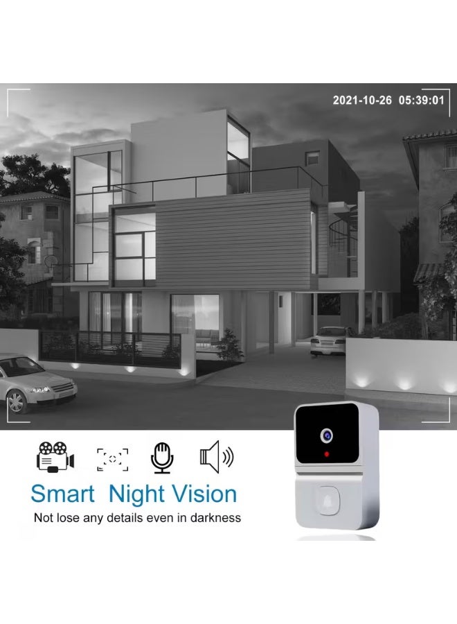 Smart Doorbell Camera with WiFi, HD Video, Mobile App Monitoring, Two-Way Audio, Black - Image 3
