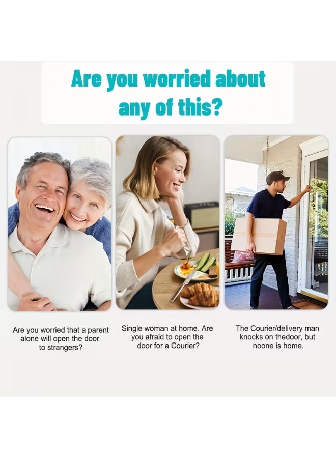 Smart Doorbell Camera with WiFi, HD Video, Mobile App Monitoring, Two-Way Audio, Black - Image 4