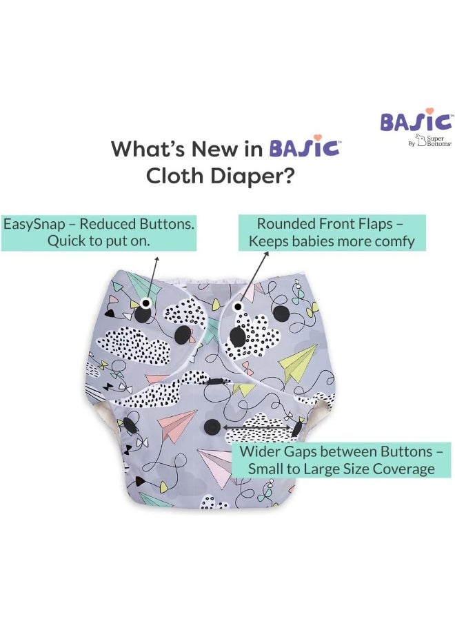 Superbottoms superbottoms BASIC Reusable Cloth Diaper with NEW Quick Dry UltraThin pads  - Image 2